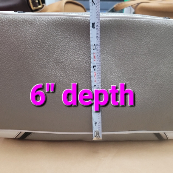 Coach Gray and Cream Satchel - Picture 11 of 16